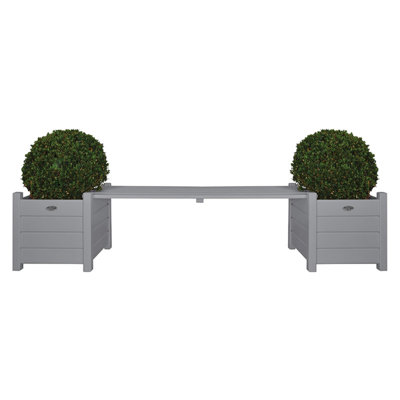 Garten Living Bank mit Blumenkasten aus Holz Wayfair.de